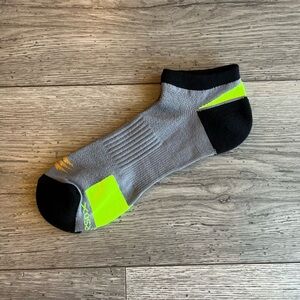 Powersox Men’s Athletic Crew Ankle Socks Gray, Black, Neon Green NWOT